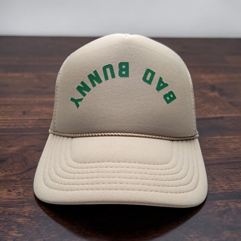 Bad Bunny Most Wanted Tour Trucker Hat Cream Mesh Snapback Adult Cap Music Merch